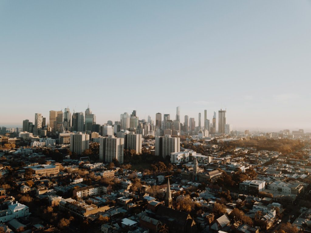 Skyline Melbourne - Melbourne Reisebericht Kaffeekultur